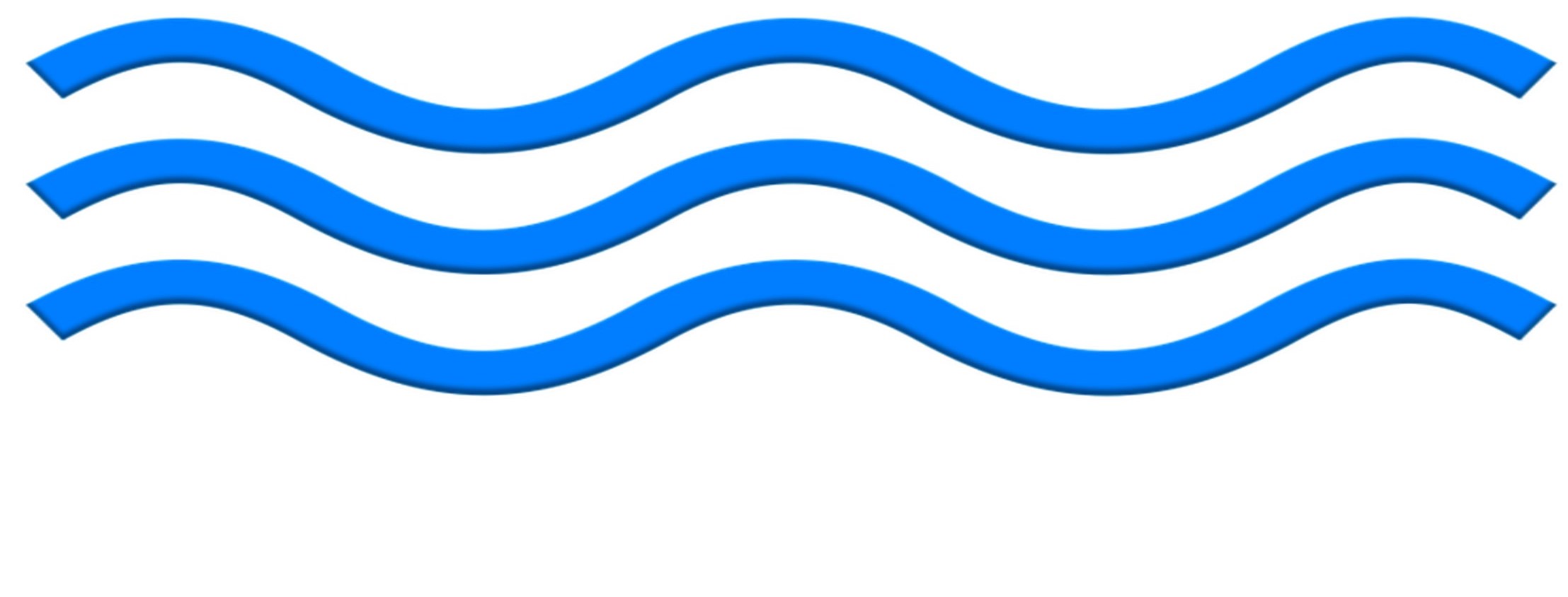 Three wavy lines to represent the waterpark