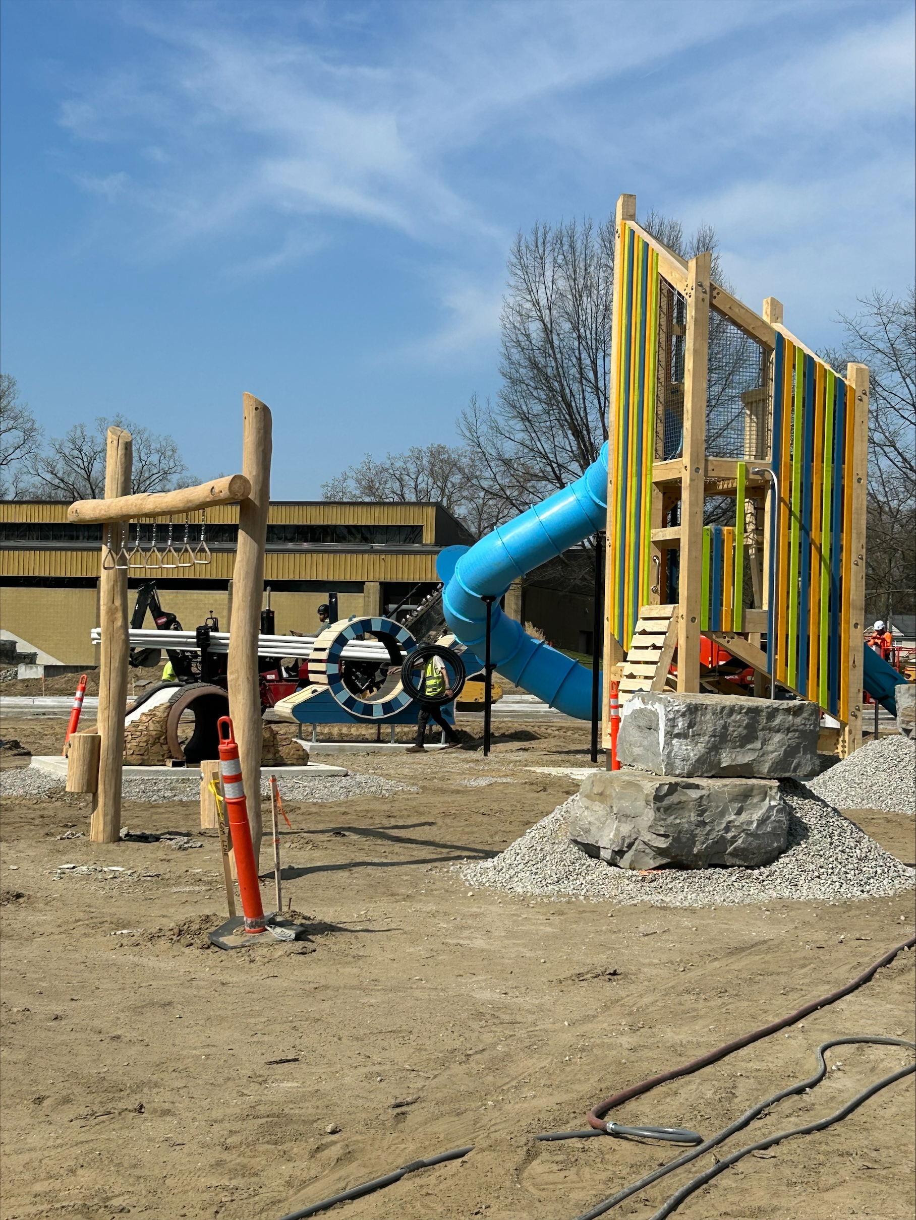 a new playground under construction